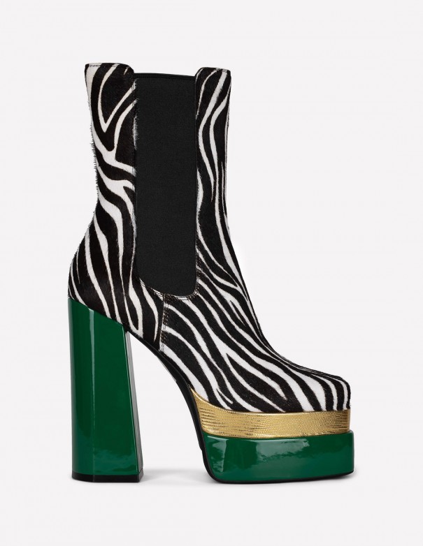 Jeffrey Campbell Plataformas Dance-Q-F Zebra Green - Plataformas