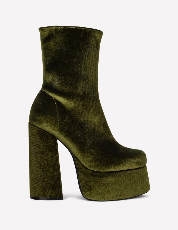 Jeffrey Campbell Plataformas Widow Olive Velvet - Plataformas