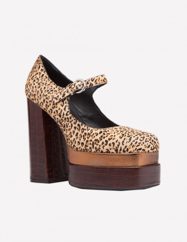 Jeffrey Campbell Plataformas Chillin-F Beige Cheetah - Plataformas