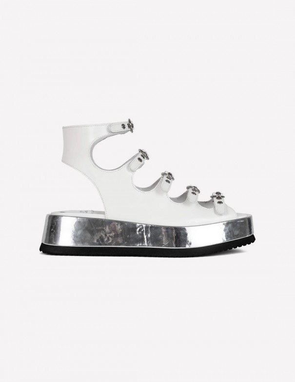 Jeffrey Campbell Infrared White - Sandalias