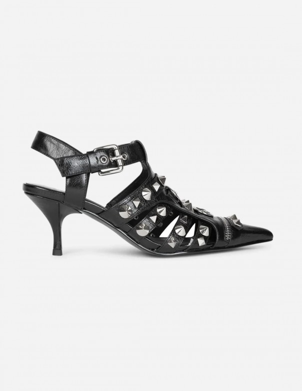 Jeffrey Campbell Sandalias Rocked Black Silver - Sandalias