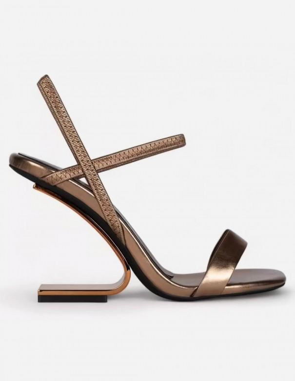 Jeffrey Campbell Sandalias Geometric Brown - Sandalias